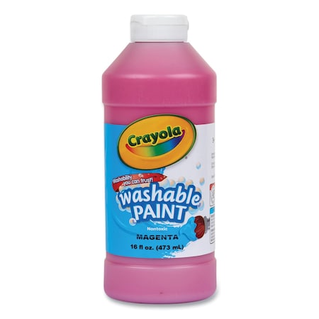 Crayola Washable Paint, Magenta, 16 oz Bottle 54-2016-069